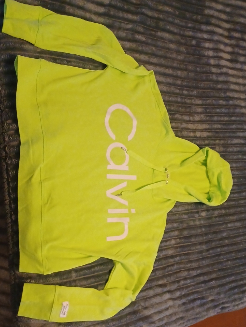 Calvin Klein Performance Neon Lime Pullover Hoodie